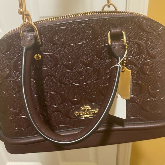 Coach Handbags - COACH F55450 MINI SIERRA SATCHEL IN SIGNATURE DEBOSSED PATENT LEATHER SOLD‼️